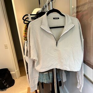 Talentless Women’s 3/4 zip pullover in color Bone